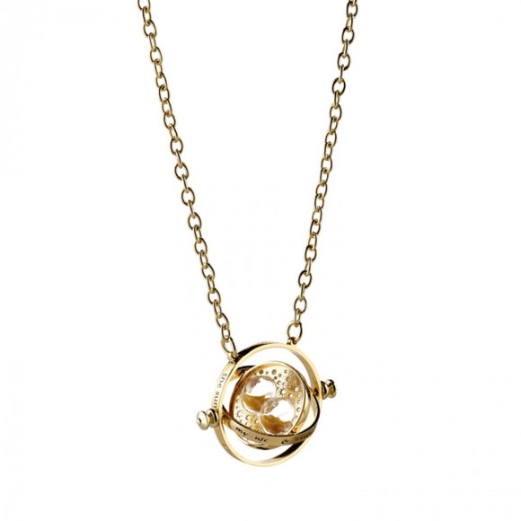 New Harry Potter Hermione Spinning Time Turner Necklace Gold Plated (England) - Picture 1 of 6